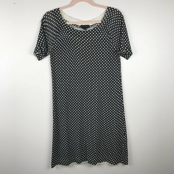 J.Crew Collection Deep Navy Dress Polka Dot Size Small - Picture 1 of 8